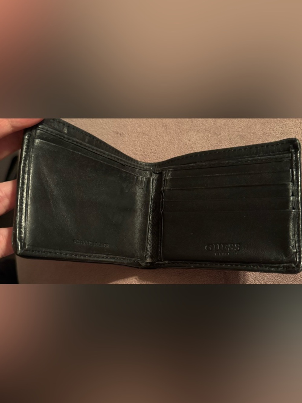Guess Grey Textured Wallet with Subtle Monogram Pattern - Picture 6 of 14